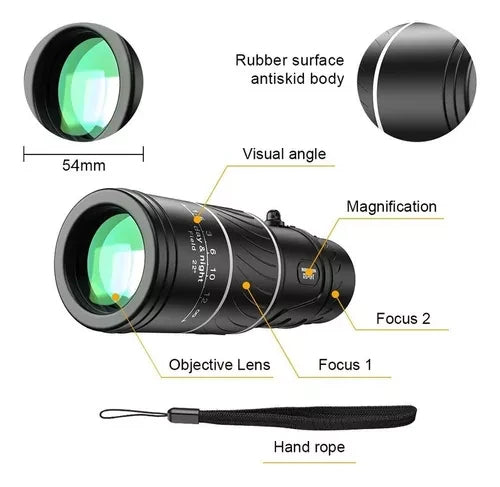 Monocular con soporte para teléfono